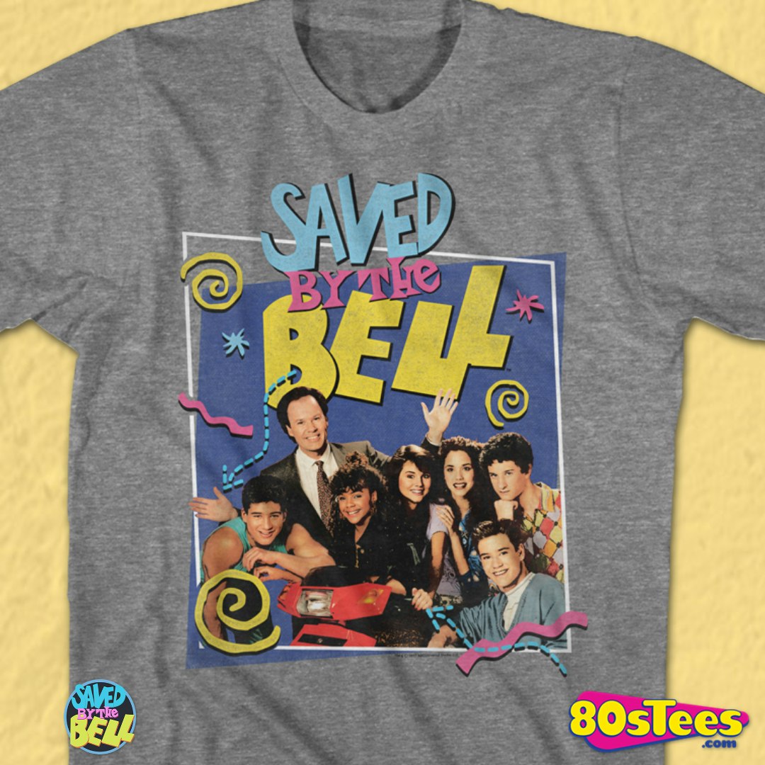 Saved by the Bell Group Photo Men/'s T Shirt 80/'s Retro Vintage Zack Screech Lisa